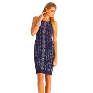 White House Black Market Navy Blue Medium Sleeveless Studded Maxi Dress